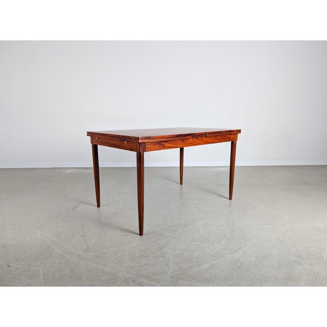 Mid-Century JL Extendable Dining Table in Rosewood by Niels Møller For Sale - Image 5 of 11