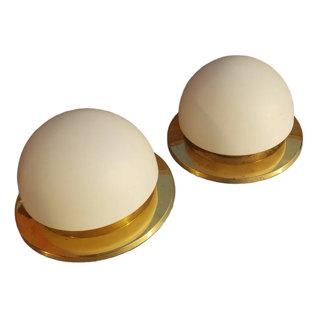 Plafoniere Lamp from Glashütte Limburg, Set of 2 For Sale