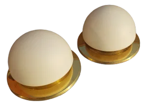Plafoniere Lamp from Glashütte Limburg, Set of 2