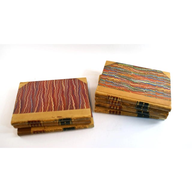 Antique Leather Marbled Book Paper Legal Record Books York County Pa - Set of 7 For Sale In Wichita - Image 6 of 12