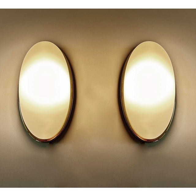 Gold Vintage Glass Sconces from Limburg, Set of 2 For Sale - Image 8 of 18