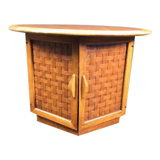 Small Round Mid-Century Teak Coffee Table For Sale