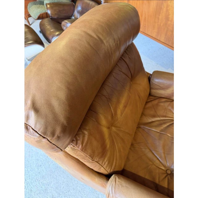 Mid-Century Modern Tan Leather Chair by Wittmann, 1970s For Sale - Image 9 of 16