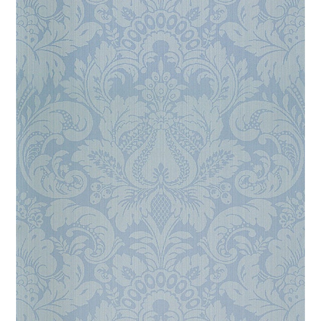 Contemporary Sample - The House of Scalamandr�� Daphne Wallcovering, Canton Blue For Sale - Image 3 of 3