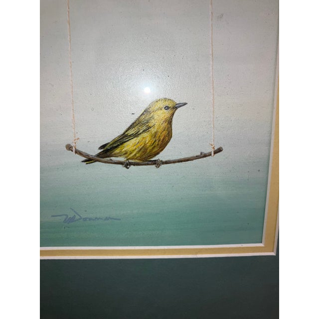 Realism Bird on a Swing Painting For Sale - Image 3 of 4