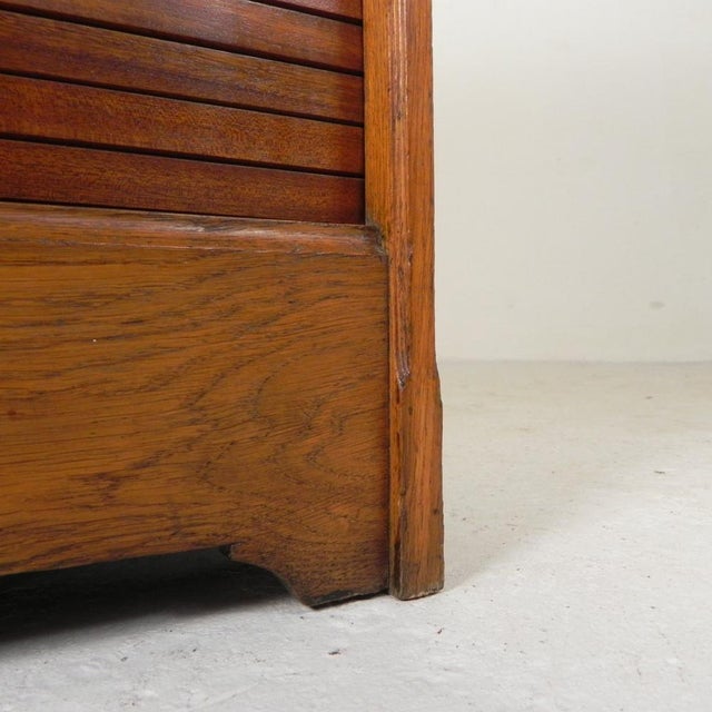 Oak Roller Shutter Cabinet with Shutter, 1930s For Sale - Image 13 of 18