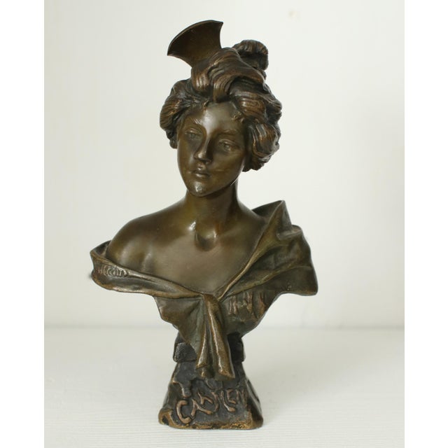 Emmanuel Villanis, French Art Nouveau Carmen Bust, 1900, Bronze For Sale - Image 6 of 6