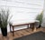 A beautiful and sleek Italian wooden bench or settee of fine quality with excellent profile inlay decors, it is a great...
