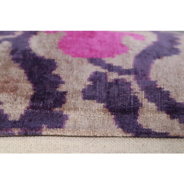 Contemporary Multi Color Velvet Throw Pillow & Down Insert For Sale - Image 9 of 10