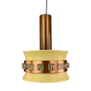 Mid-Century Space Age Pendant Lamp in Metal from VEB For Sale