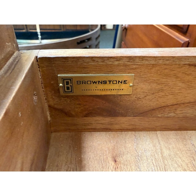 Brownstone Atherton Nightstand, Distressed Teak Wood For Sale - Image 12 of 12