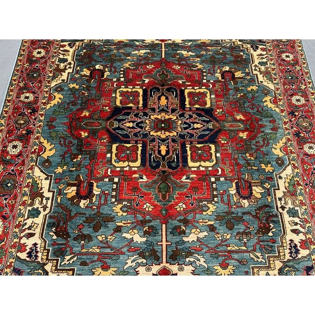 Persian Boho Chic Tribal Veg Dye 8x10 Rug For Sale - Image 6 of 9