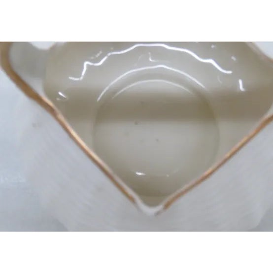 Royal Worchester 1884 Porcelain White and Gold Woven Basket Vase For Sale - Image 11 of 13