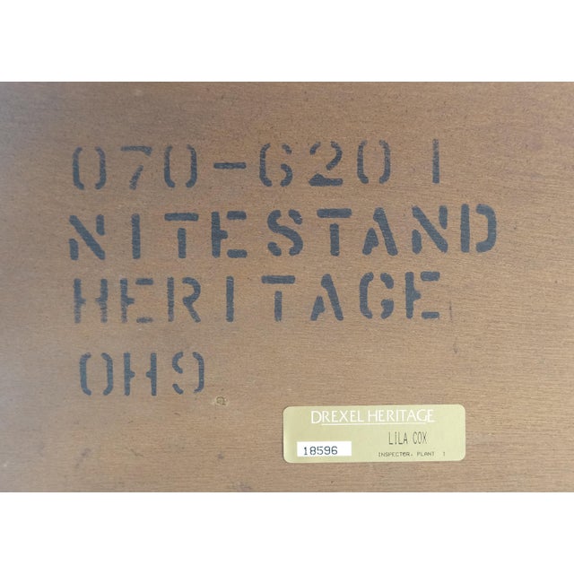 Late 20th Century Pair Banded Top 4 Drawers 31" High Small Chests End Tables Night Stands MINT For Sale - Image 5 of 16