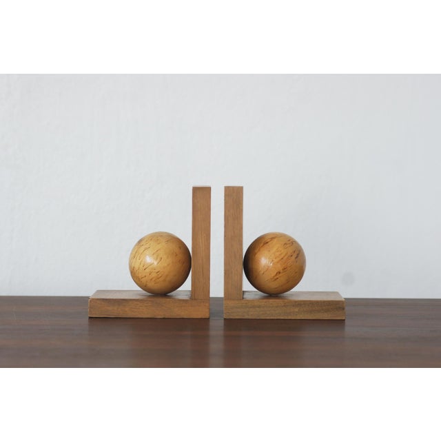 Mid-Century Modern Wooden Bookends, 1950s, Set of 2 For Sale - Image 4 of 4