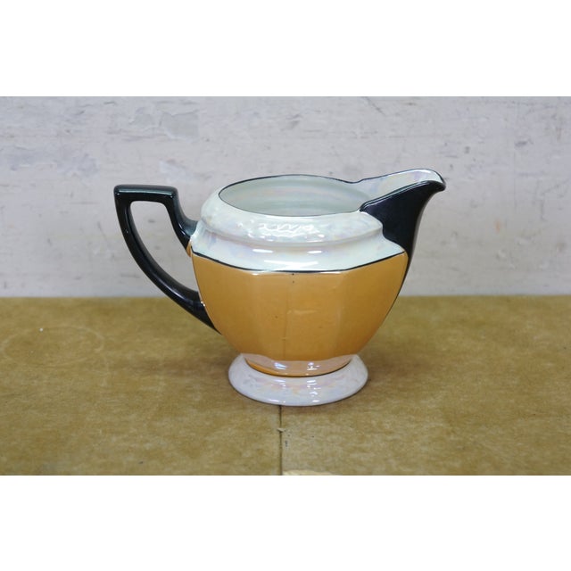 Antique Art Deco Palt Adolf Laufer Bohemian Czech Iridescent Lustreware Tea Set - 21 pcs For Sale - Image 13 of 13