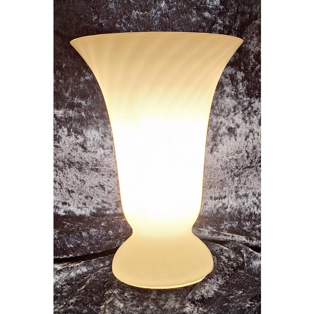 Vintage Table Lamp in Spirally Patterned Glass from WSB, 1970s For Sale - Image 9 of 9