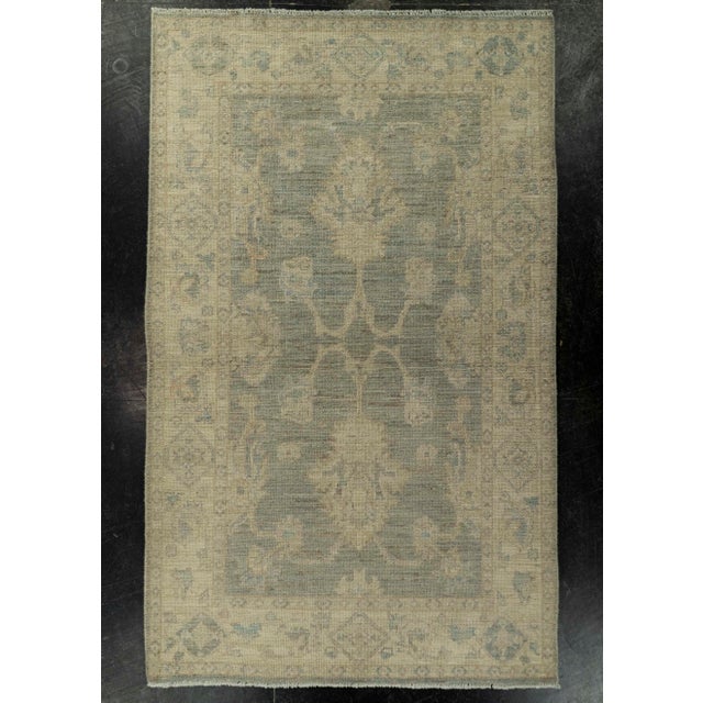 Tan Oushak Rug 3'1" x 5' #21369 For Sale - Image 8 of 8