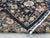 Navy Blue Afghan Sultani Natural Dye Wool Rug, Persian Floral Botanical Design, 8′2″ × 9′11″ For Sale - Image 14 of 16