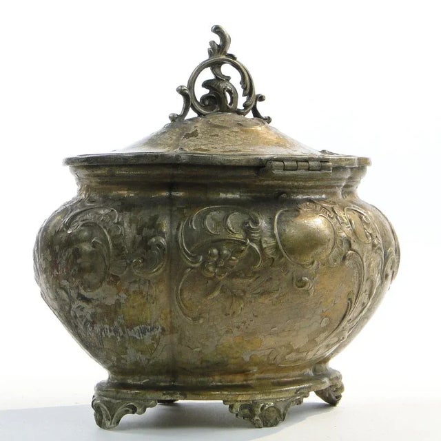 Rococo Sugar Bowl from Albrecht Koler, 1800s, in Good conditions. Designed before 1890 This piece has an attribution mark,...