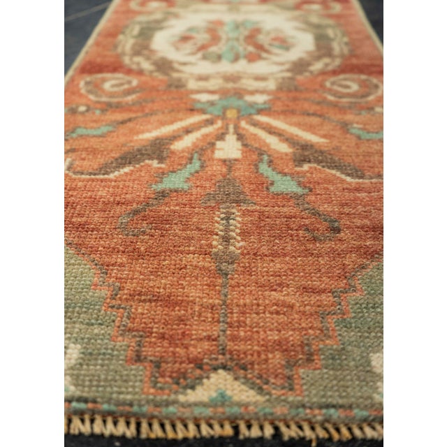Turkish Turkish Mini Rug Oriental Hand Knotted Vintage Rug 1'3" x 3' #21238 For Sale - Image 3 of 8