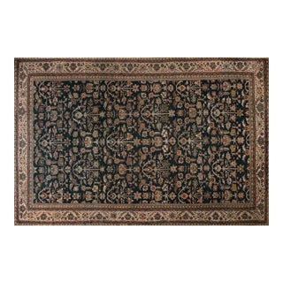 Antique Persian Sultanabad Botanic Handmade Wool Rug For Sale