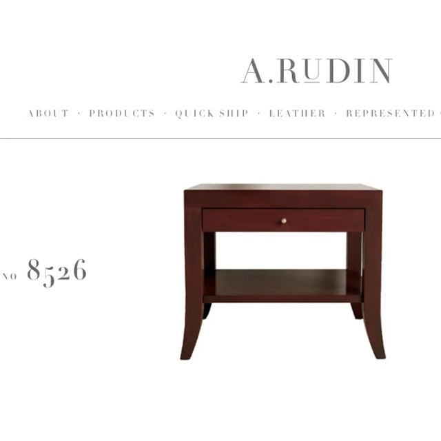 2010s A. Rudin Walnut Night Stands - Set of 2 For Sale - Image 5 of 6