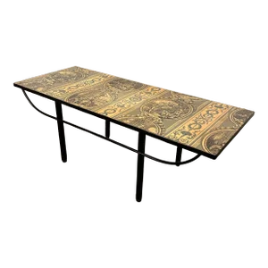 Vintage Fornasetti Style Petite Coffee Table Iron