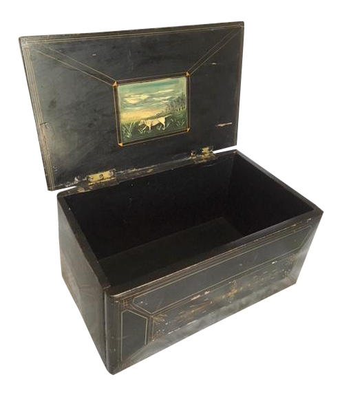 black wooden box