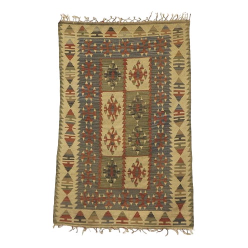 Vintage Wool Kilim Rug For Sale