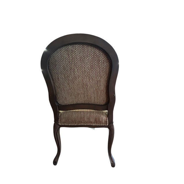 Bassett Furniture Vintage Louis XV-Style French Provincial Bassett Arm Chair For Sale - Image 4 of 9