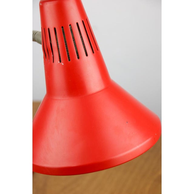 Adjustable Desk Lamps in Painted Green, Red and Yellow Metal and Chrome-Plated Spiral Arms from Tep, 1980s, Set of 3 For Sale - Image 9 of 16