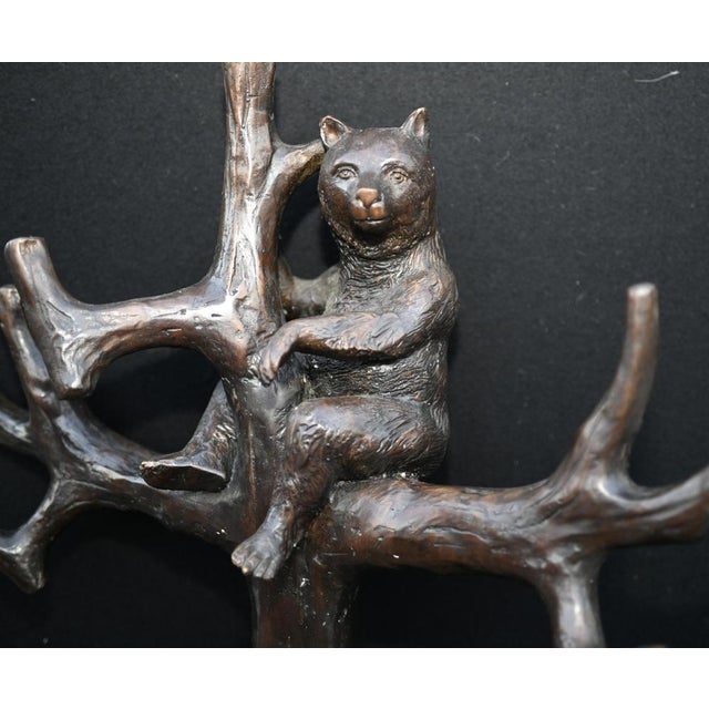 Black Forest Bear Cub Coatstand in Bronze, 1980s For Sale - Image 10 of 11