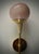 Metal Murano Round Art Glass and Brass Pink / Cream Color Wall Light For Sale - Image 7 of 9