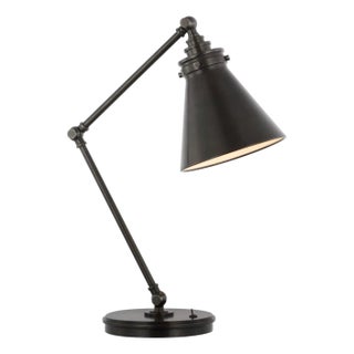 Chapman & Myers by Visual Comfort Signature Parkington Medium Articulating Desk Lamp in Bronze For Sale