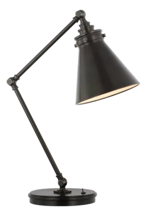 Chapman & Myers by Visual Comfort Signature Parkington Medium Articulating Desk Lamp in Bronze