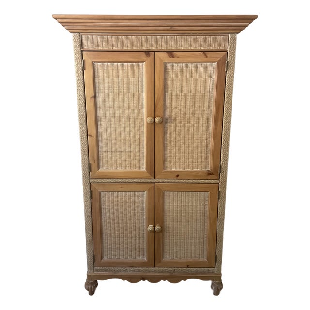 Lexington Furniture Wicker Henry Link Armoire (Model No: 304-314) For Sale