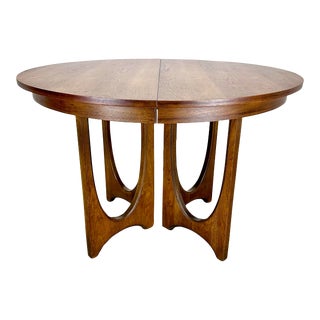 1960’s Mid Century Modern Broyhill Brasilia Walnut Dining Table With 3 Leaves For Sale