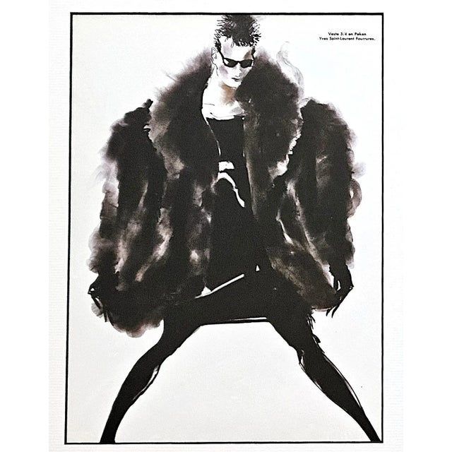 This is a set of 2 fashion prints by Tony Viramontes that date to 1983. They originally apeared in a French magazine of...