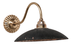 Antique Brass and Mercury Glass Wall Light