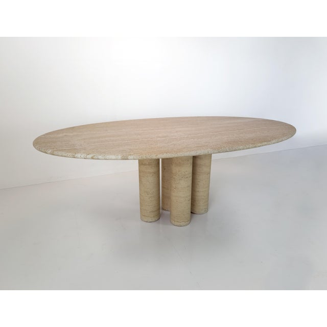 Italian Il Colonnato Dining Table in Travertine by Mario Bellini, 1980s For Sale - Image 3 of 12
