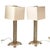 Contemporary Pair Contemporary Silvered Geometric Column Lamps For Sale - Image 3 of 3