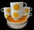 The product is a set of vintage Rosenthal Studio Line Wolf Karnagel Punktal gelber design tea and coffee cups and saucers,...