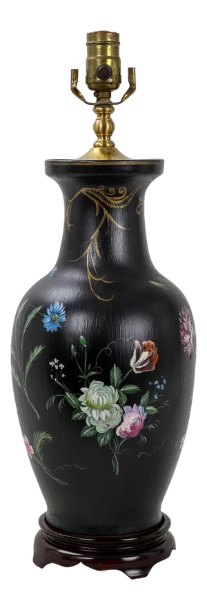 Early 20th Century Vintage Porcelain Vase Lamp