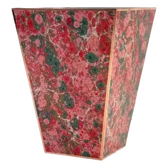 Marble Paper Wastebasket For Sale