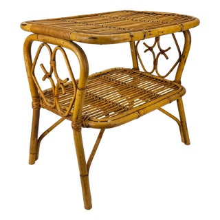 Small Bamboo Side Table, Italy, 1960s For Sale