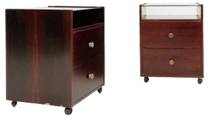 Mid-Century Modern Nightstands by Carlo Di Carli for Luigi Sormani, 1960s, Set of 2