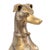 Art Deco Silvered Brass Whippet Statue, seated on octagonal base. 30" H x 10" W x 10" D. Provenance: From a 5th Avenue...