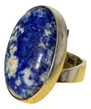 Midcentury Lapis Lazuli Ring by Cecilia Johansson, 1975