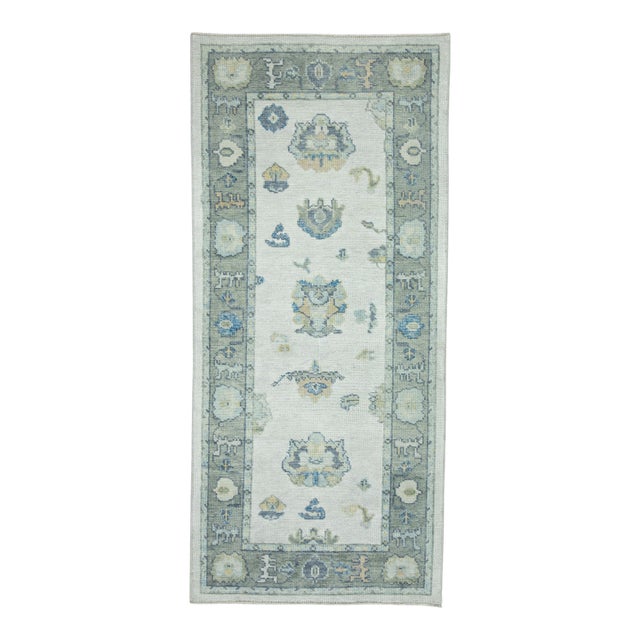 Turkish Oushak Runner Rug 3' x 6'9" #17119 For Sale